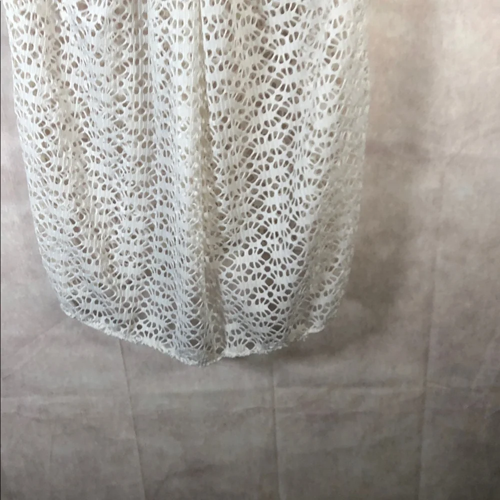 Chic Cream Lace Swim Coverup‎